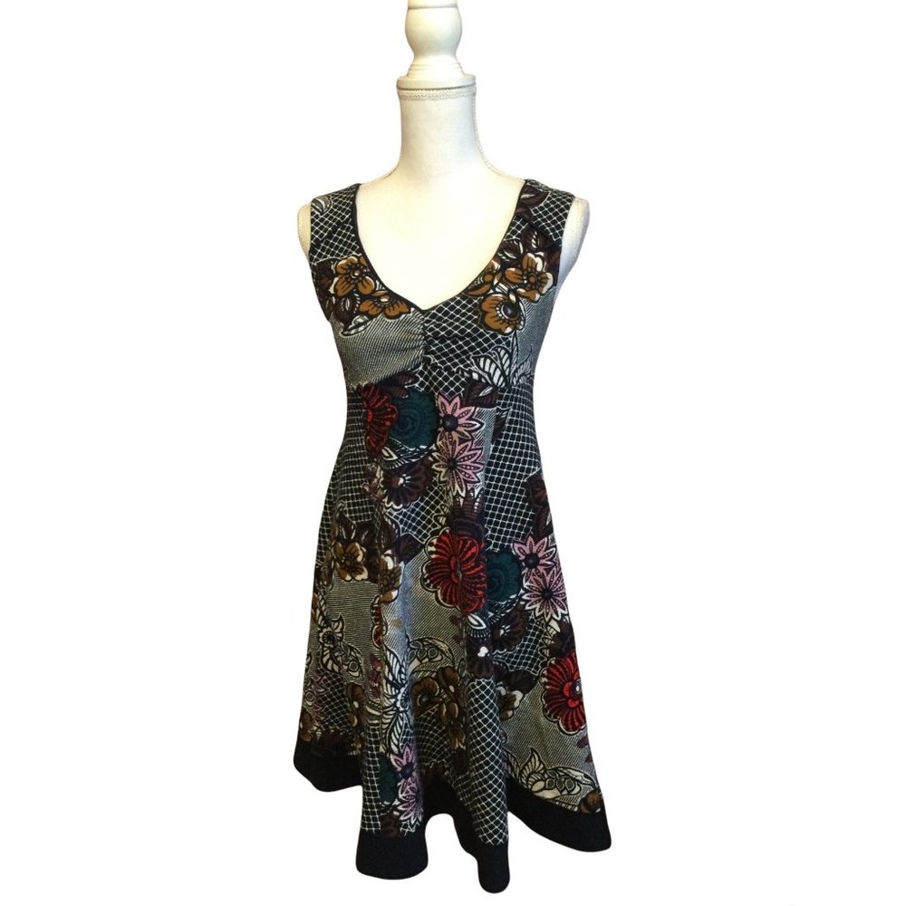 Anthropologie Maeve A-line women’s Dress S multicolor floral back cutout